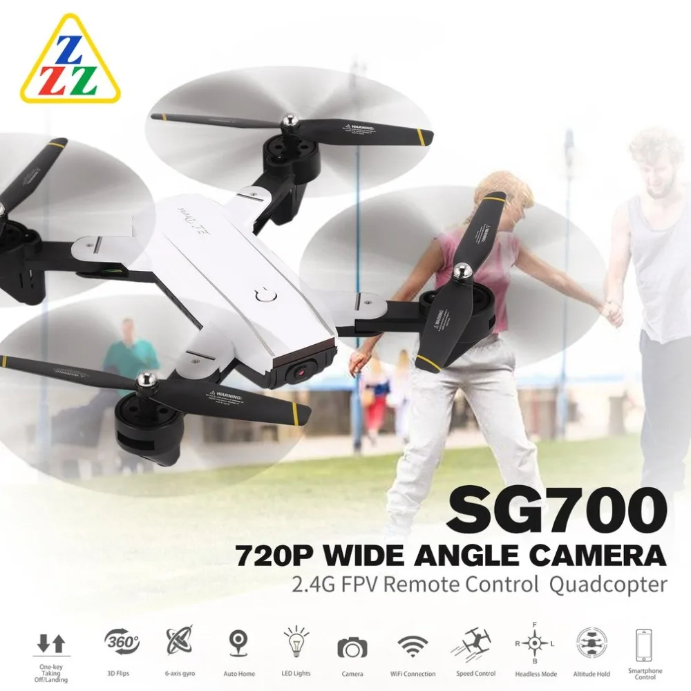 SG700 0.3MP/2MP Радиоуправляемый квадрокоптер с камерой Wi-Fi FPV складной селфи Дрон удерживающий высоту Безголовый контроль жестов Дрон vs E58