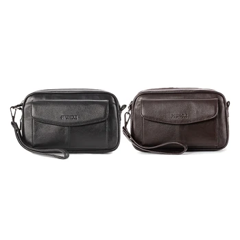 

PI UNCLE Leather Men's Clutch Bag Handbag Business Casual Clutch Card Bag Long Wallet