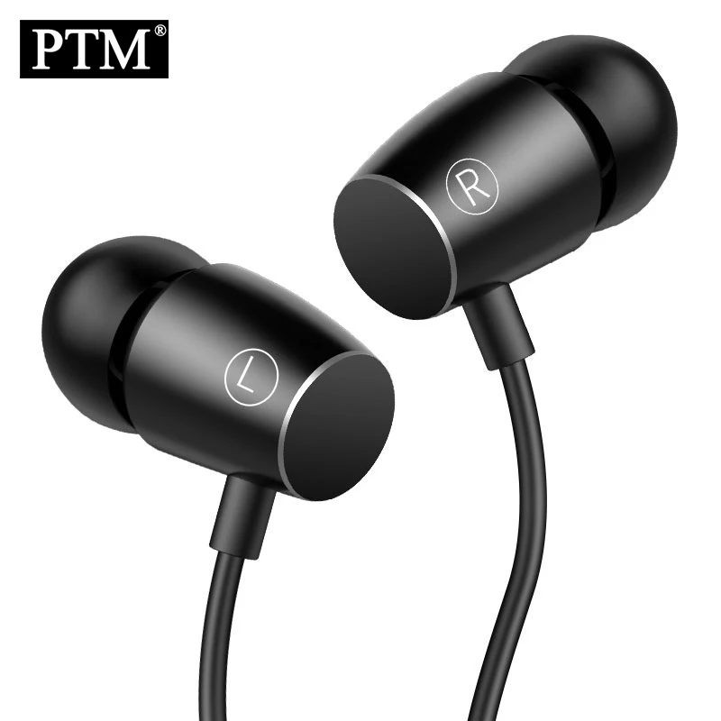 PTM M9 бас наушники-вкладыши с микрофоном Регулятор громкости спортивные наушники для бега стерео наушники для телефонов iPhone Xiaomi LG
