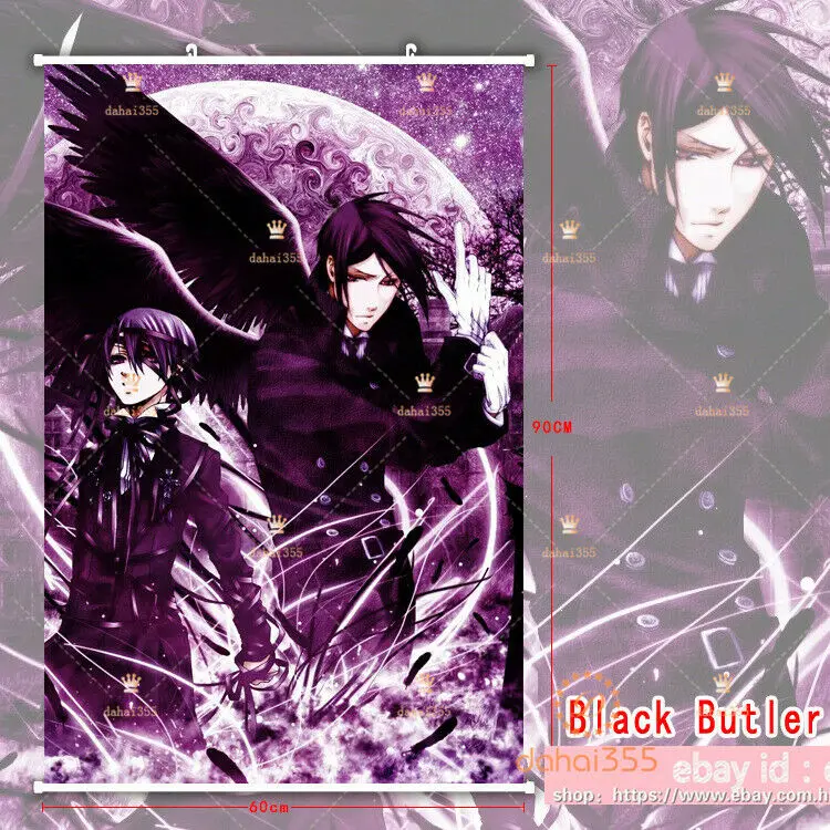Плакат настенный аниме Черный Батлер декор Otaku подарок для украшения дома 60-90 см