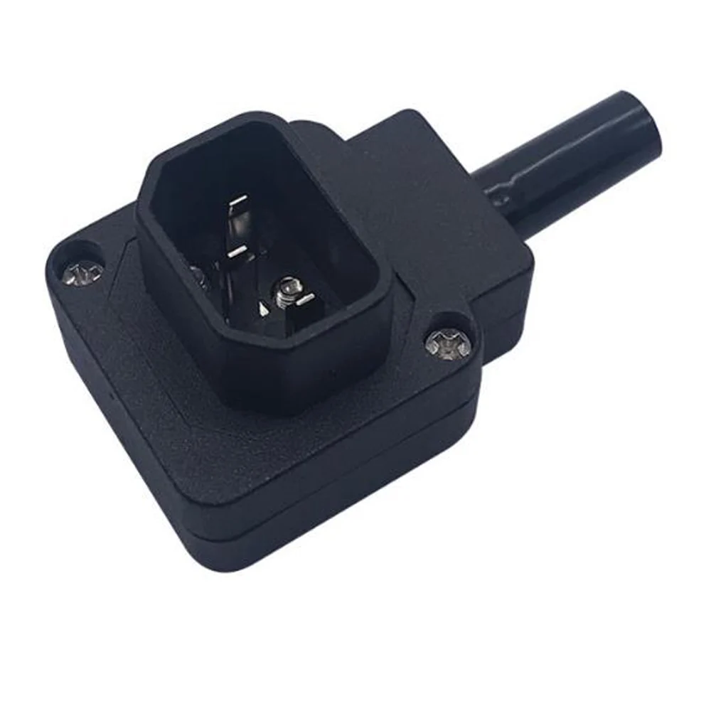 Черное колено 10A 250V IEC320 C13 / C14 шасси шнур питания переменного тока для адаптера
