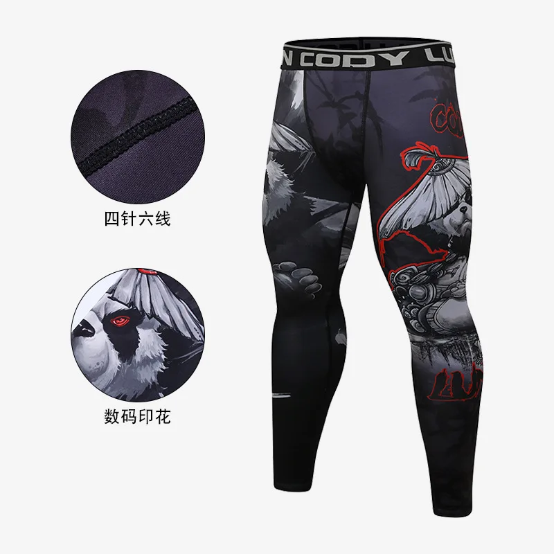 Mens Compression Leggings Fitness Running Tights Quick Dry Gym Football Trousers Training Sport Jogging Racing Workout Pans