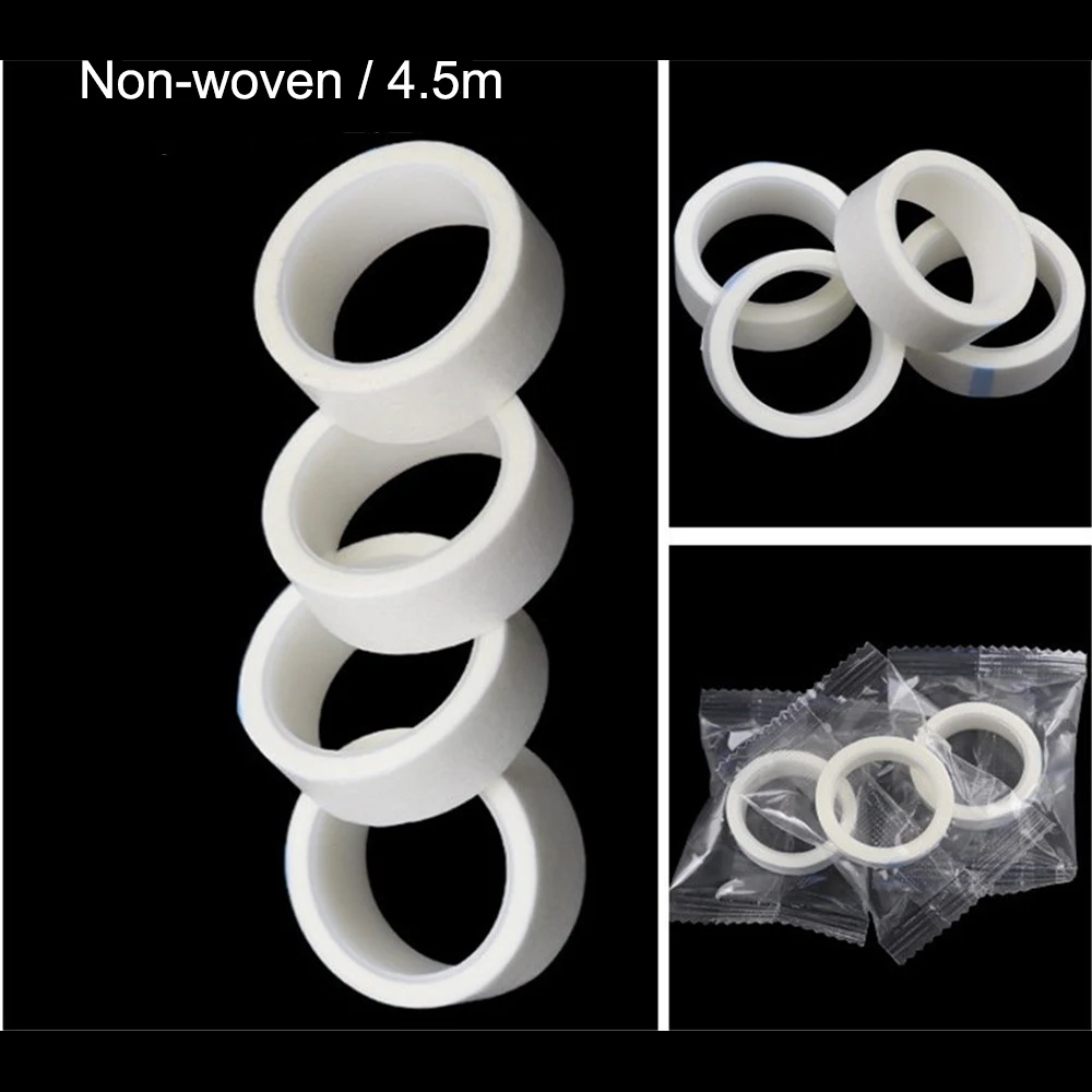 Non-woven 4.5m Профессиональная лента для наращивания ресниц дышащая PE Нетканая ткань клейкая медицинская бумага для накладных ресниц патч инструмент для макияжа - Цвет: Non-woven 4.5m