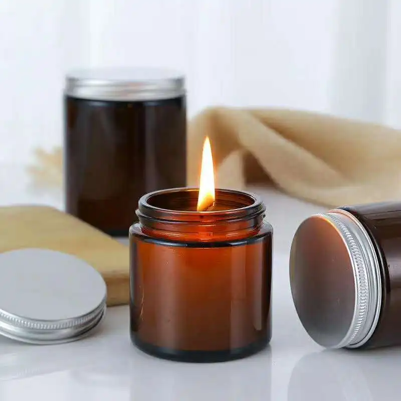 Heat Resistant Glass Jars Candles  Glass Candle Containers Wholesale -  6pcs 250ml - Aliexpress