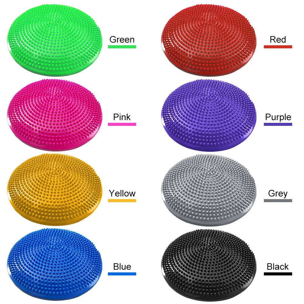 Yoga Balance Disc Inflatable Yoga Massage Ball Pad Stability Cushion with Free Hand Pump for Sports Gym Fitness massage ball yoga ball gymnastics ball fascia ball