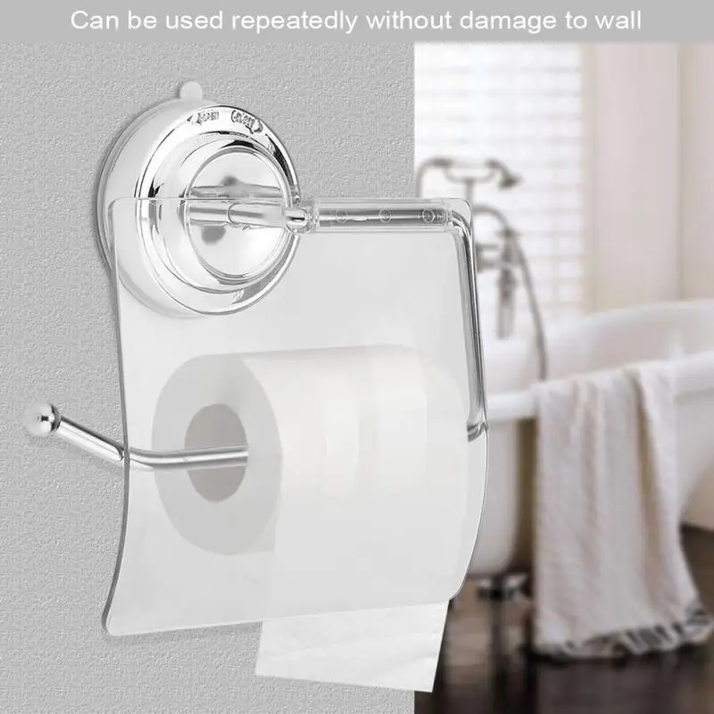

Waterproof Toilet Paper Towel Holder Suction Cup Installation Paper Holder Home Hotel Bathroom Storage Roll Stand