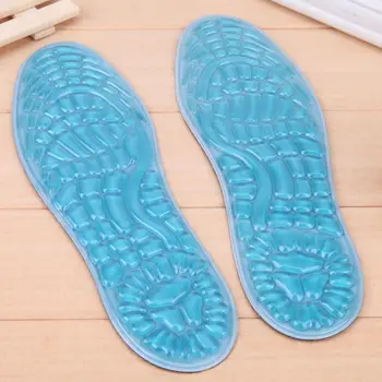 

1 Pair Unisex Silicon Gel Insoles Cushion Running Sport Insoles Shock Absorption Pads Foot Care Plantar Fasciitis Heel Support