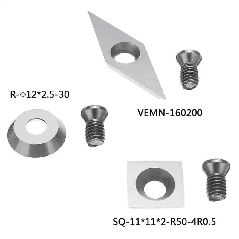 Carbide Cutters Inserts Set Woodworking Tool Wood Lathe Turning Square/round Carbide Cutters Inserts Set Woodworking Tool Wood Lathe Turning Square/round