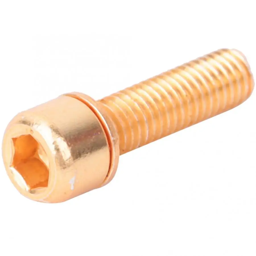 6 шт. M5x18mm винт велосипеда болт велосипед из титанового сплава перекладина руля болт с прокладкой Открытый Велоспорт Аксессуары