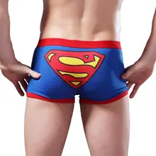Нижнее белье, трусы, сексуальные боксеры, шорты для мужчин, дышащее Мужское нижнее белье, Мультяшные мужские хлопковые боксеры, мужские трусы Супермена