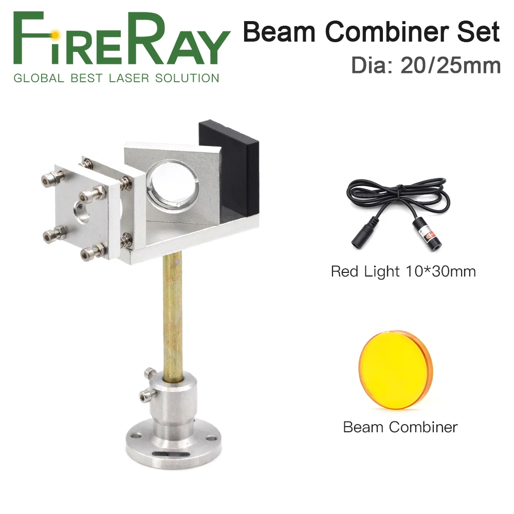 

Fireray Beam Combiner Set 20 25mm Laser Beam Combiner + Mount + Laser Pointer for CO2 Laser Engraving Cutting Machine