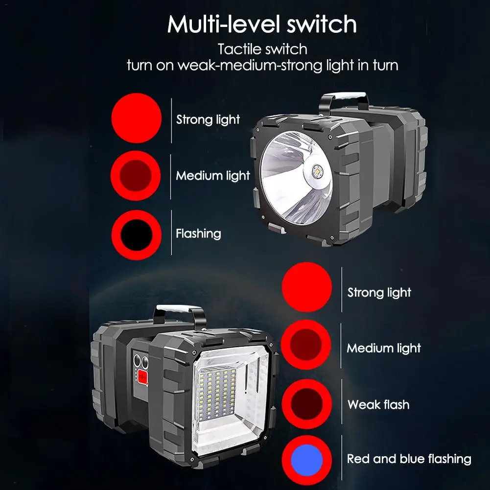 DC 5V40W супер яркий двойной головной фонарик прожектор USB перезаряжаемый портативный наружный рабочий свет солнечный рыболовный свет