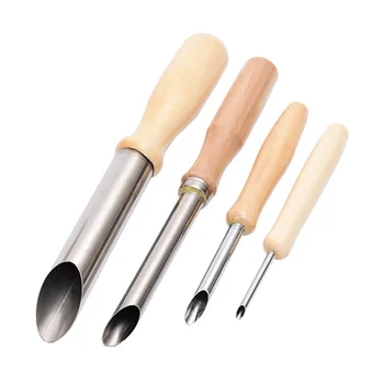

4pcs Pottery DIY Sculpting Tool Carving Ceramic Sculpture Round Hole Cutter Set Assorted Stainless Steel Clay Compact Drilling