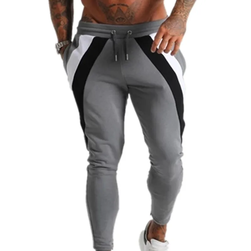 Gray Спортивные брюки мужские штаны для бега фитнес спортивные брюки обтягивающие брюки мужские уличные Леггинсы Спортивная одежда тренировка Мужские штаны Jogger - Цвет: Gray
