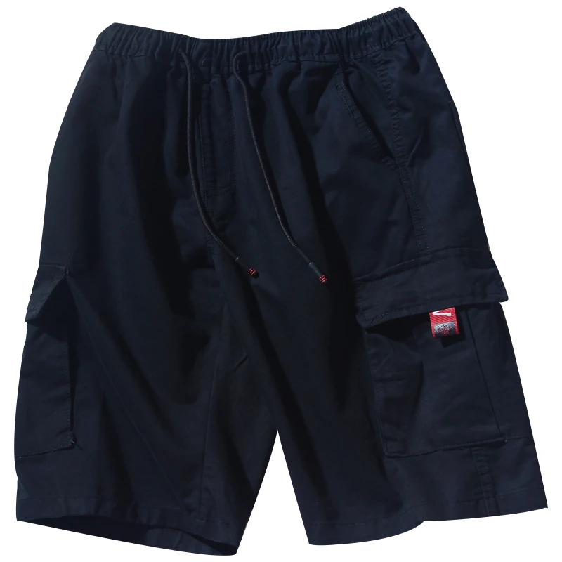 Летние хлопковые мужские шорты, свободные хип-хоп повседневные шорты с эластичной резинкой на талии, мужские высотой до колена, для дома, для мужчин, уличная одежда CC50DK11