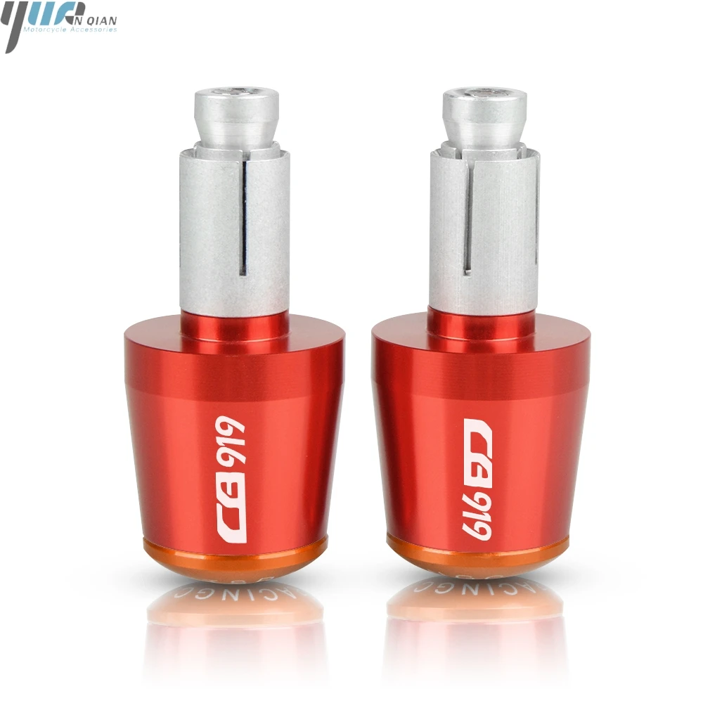Red Orange Мотоцикл руль передач сбалансированный штекер слайдер Ручка Бар рукоятки крышки для Honda CB919 CB 919 CB-919 2002 2003 2004 2005-2007 - Цвет: Red Orange