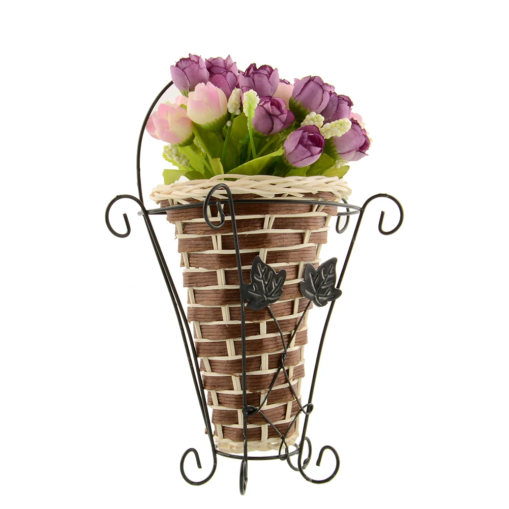 Vintage Weave Vine Wall Hanging Flower Basket Flower Arrangment Home Decor New