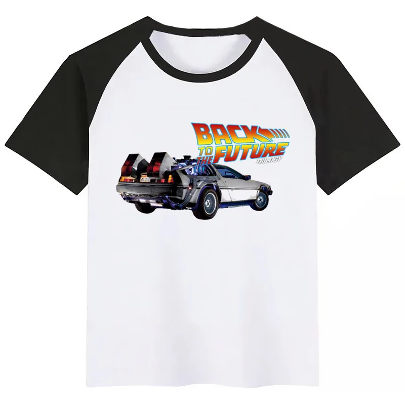 Детская футболка DMC delean с принтом «Back To The Future» забавная одежда для маленьких мальчиков и девочек детская летняя футболка с короткими рукавами - Цвет: D031A