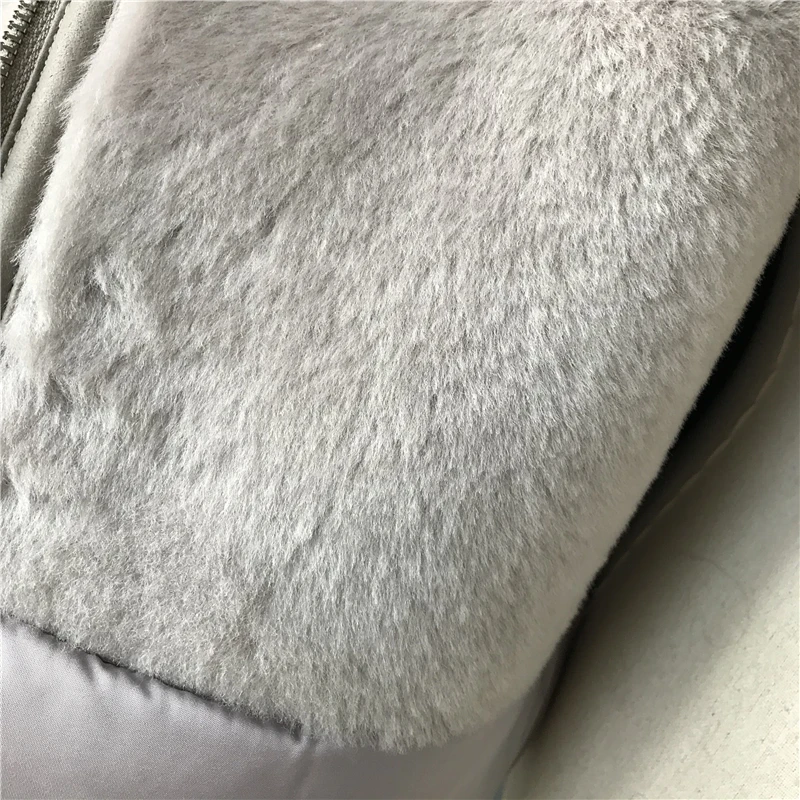Женская зимняя куртка из натуральной овечьей кожи, пальто с воротником из натурального Лисьего меха, Модное теплое пальто из натуральной овечьей кожи, пальто из мериносовой овечьей шерсти