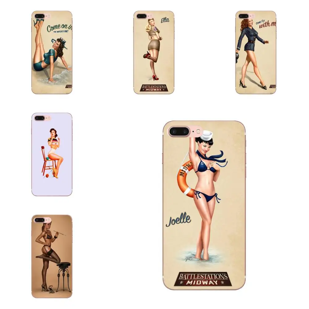 

For Apple iPhone 4 4S 5 5C 5S SE 6 6S 7 8 Plus X XS Max XR Diy Beautiful Phone Accessories Case Pretty Pin Up Girl