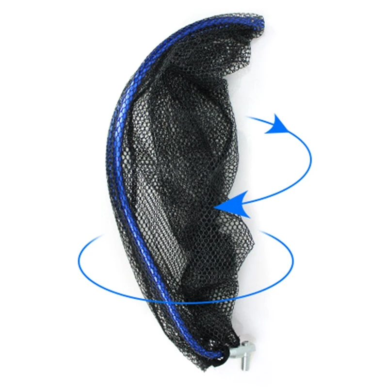 Foldable Carp Fishing Large Size Soft Mesh Fishing Landing Net Head Integrated Folding Net Frame Copy Net Fishing Net Ring