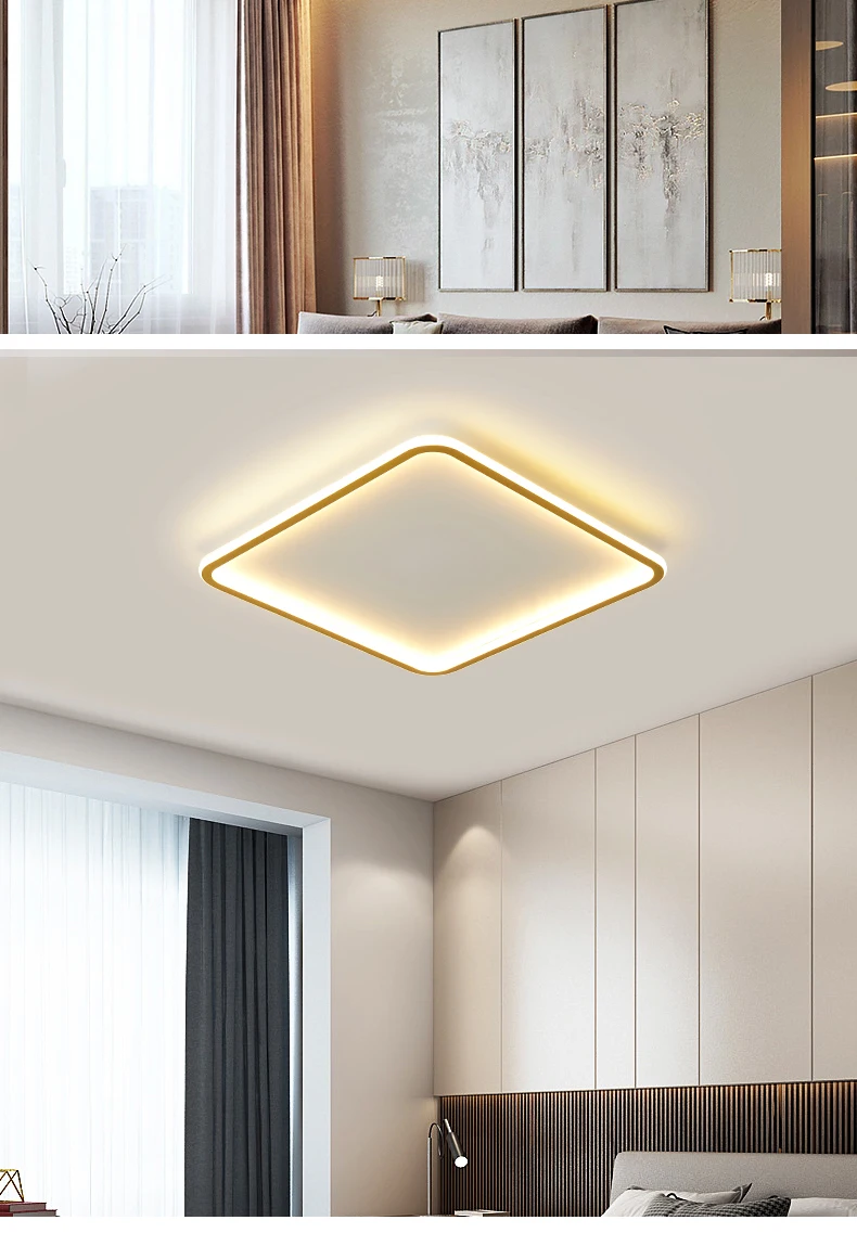 modern led ceiling lights TCY Gold/Black/White Modern Led Ceiling Lights For Living Room Bedroom Led Ceiling Lamp Indoor Lighting Dimmable Fixtures люстра ceiling mounted light