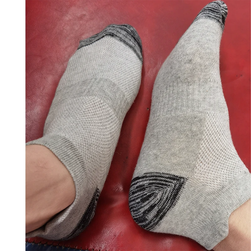 Men Ankle Socks – Breathable Summer Mesh Sports Socks, Plus Size 44-48