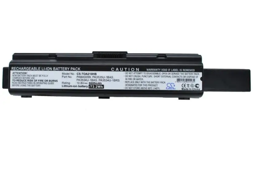 Cameron sino 6600 мАч аккумулятор для Toshiba Equium A200 серии A200-15i A200-196 A200-1AC A210-17I A300D-13X A300D-16C L300-146