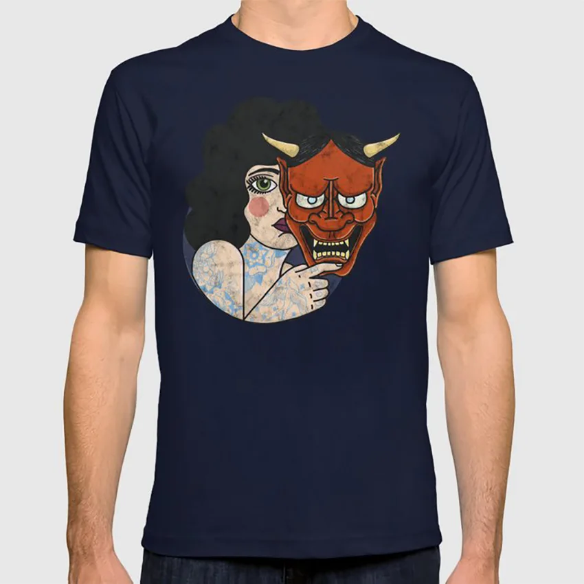 Hannya футболка в масках векторный иллюстратор художественное произведение красоты красивые татуировки Пинап