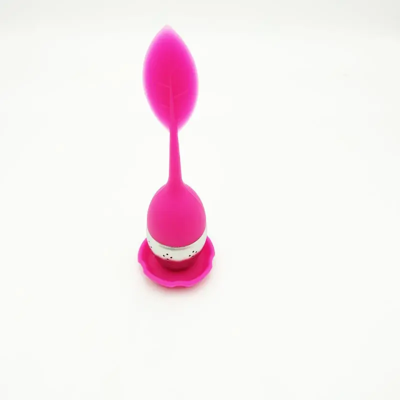 6-Colors-Silicone-Tea-Infuser-Reusable-Tea-Strainer-Sweet-Leaf-with-Drop-Tray-Novelty-Tea-Ball (5)