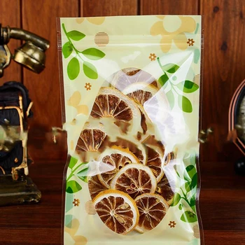 

Reusable Food Bags 100 Pcs/Pack Cooking Sandwich Green Leave Printing Transparent Ziplock Bag Kitchen Supplies