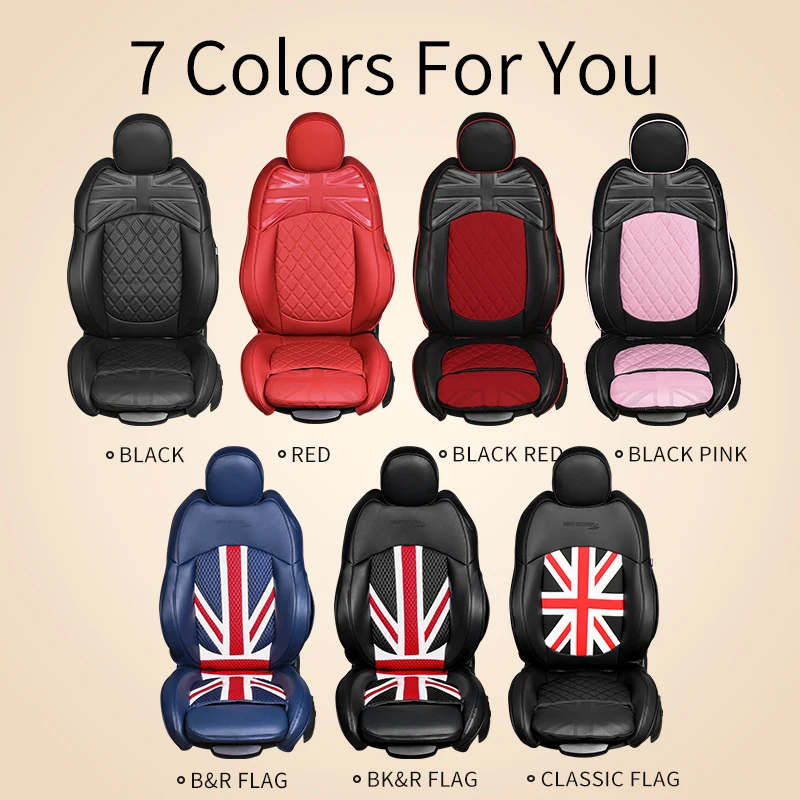Car Seat Covers For BMW MINI Cooper S One F56 Wholesale Waterproof Leather Auto Seat Protector Car Interrior Accessories 2014-20