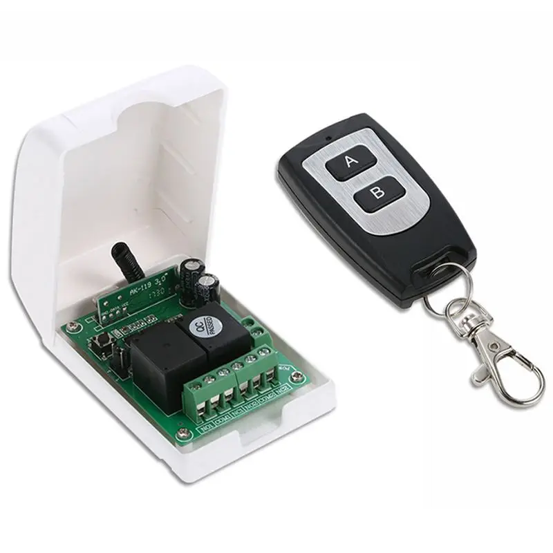 Wireless Remote Control Transmitter and DC 12V 2CH RF 433Mhz Rleay ...