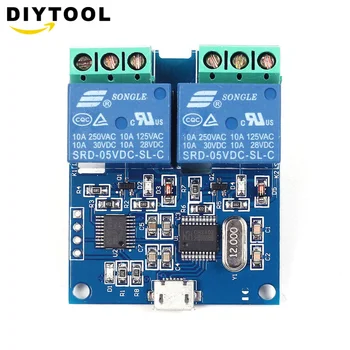 

LCUS-2 5V USB Relay Module CH340 USB Intelligent Control Switch 10A 250VAC 30VDC Over-Currentelay /Diode Freewheelin Protection