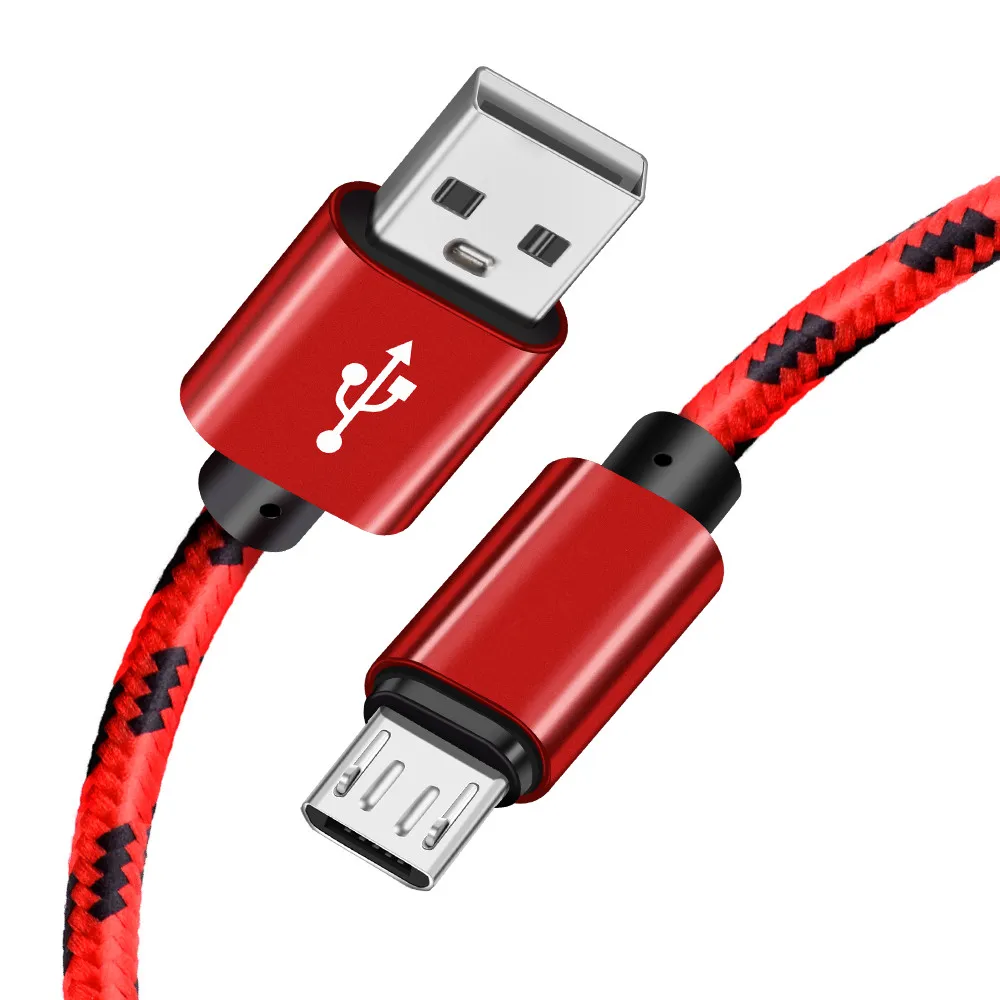 1 м 2 м 3 м кабель Micro USB Быстрая зарядка для Xiaomi Redmi Note 5 Pro Android Мобильный кабель передачи данных телефона для samsung S7 Micro зарядное устройство - Цвет: Red micro