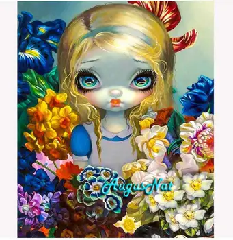 

cartoon diamond painting full drill flower wall art decor rhinestone painting diamond drawing mosaic picture children girl paint