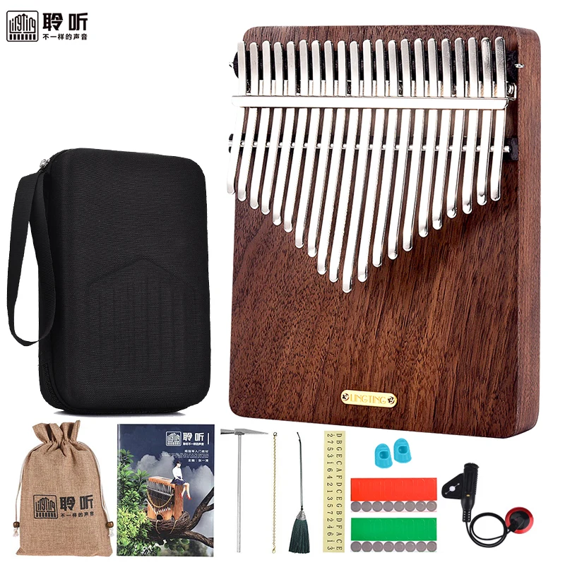

Lingting Black Walnut Kalimba 21 клавиша K21W Thumb Piano (F major) плоская доска Mbira инструменты с аксессуарами Музыкальные инструменты