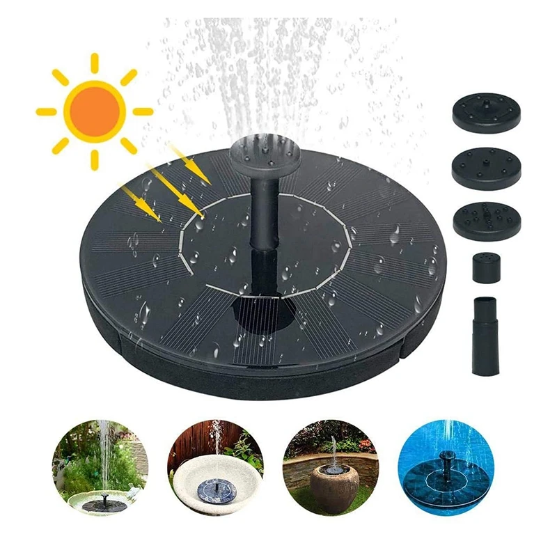 

Garden Solar Fountain Watering Kit Power Solar Brushless Pump Pool Floating Solar Panel Water Fountain for Garden