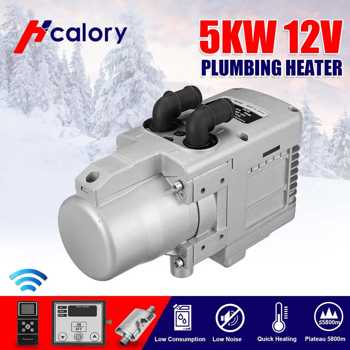 12V 5KW Gasoline Air Heater Water Heater With Cellphone Remote Control LCD Monitor Diesel/Gasoline universal for Motor Trucks 12V 5KW Gasoline Air Heater Water Heater With Cellphone Remote Control LCD Monitor Diesel/Gasoline universal for Motor Trucks