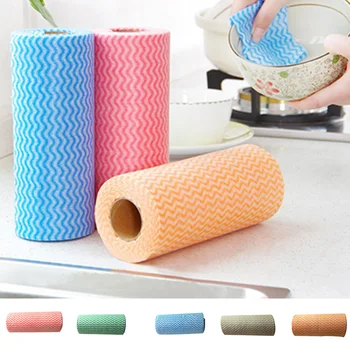 

Kitchen Non-stick Oil Disposable Rag Microfiber Non-woven Dish Cloth Pot Washing Towel Kitchen Cleaning Tool kitchen towels