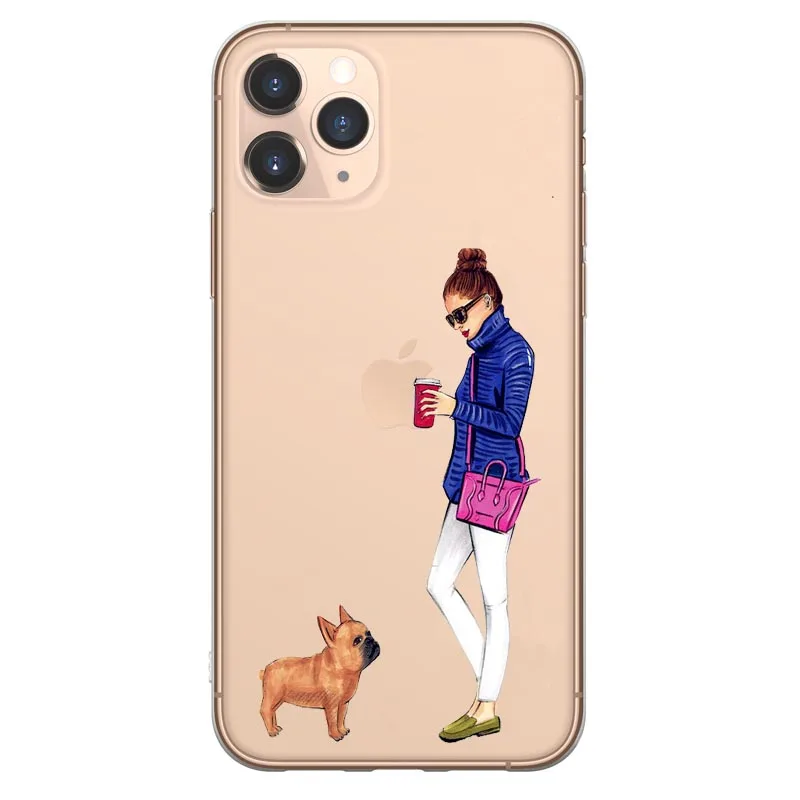TPU Мягкий чехол coffee Girl boss для iPhone 11 Pro MAX 5,8 6,1 6,5 дюймов, Силиконовый Модный женский чехол для iPhone X 6 6S 7 8 Plus XR XS MAX - Цвет: TPU