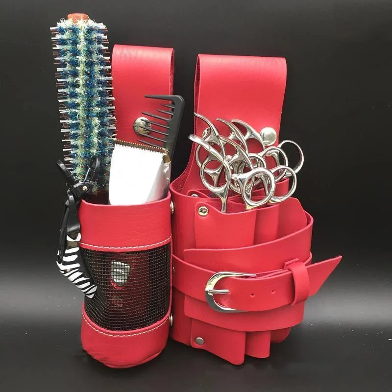Professional Design Hairdresser Tool Bag PU Salon Hair Scissor Holster With Spray Bottle Position Detachable Shear Pouch | Красота и