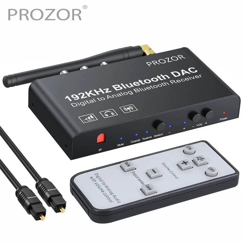 192 кГц Bluetooth DAC преобразователь цифро аналоговый с дистанционным управлением