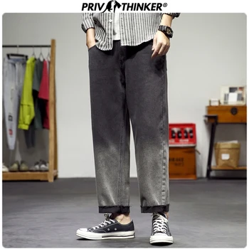 

Privathinker Men Vintage Gradient Jeans Pants 2020 Mens Collage Ankle Hip Hop Denim Pants Male Fashion Jeans Clothing Oversize