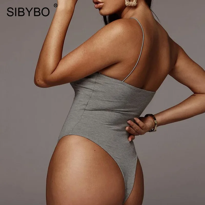 Женский хлопковый боди с открытыми плечами SIBYBO облегающий Боди без бретелек
