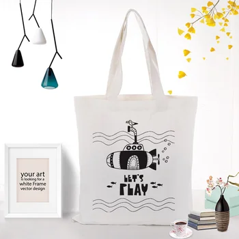 

Tote Bag Shopping Bag Text DIY Canvas Handbag black illustration Daily Use Custom Print Logo Eco Reusable Recycle