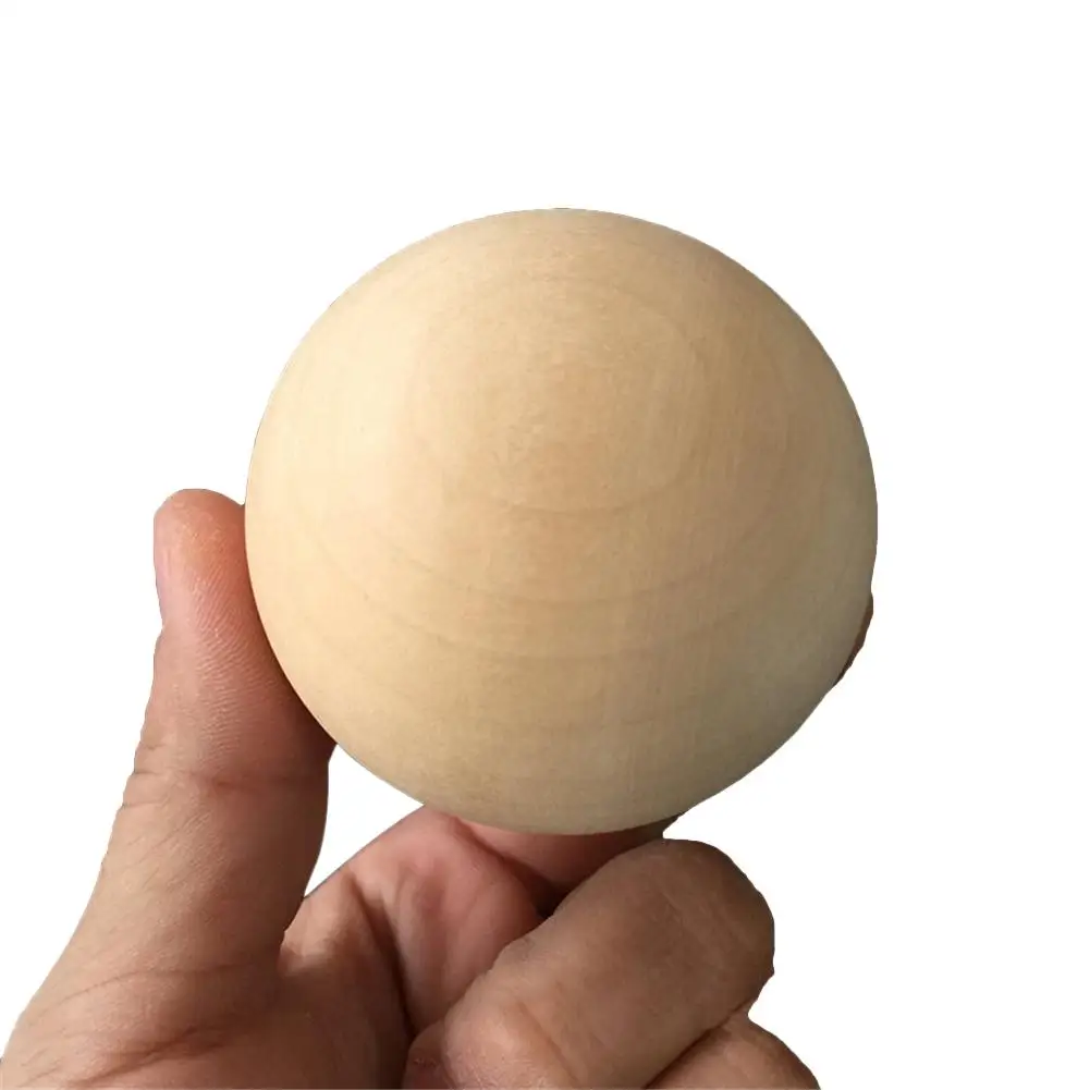 Description Picture 6 of itemNatural Solid Wooden Round Ball Dia 1-7.5 CM Manual DIY Accessories Wood Colorful Big Painted Ball Home Decoration Craft Supply