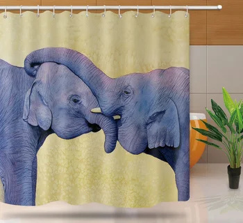 

Cartoon Animals 3D Print Shower Curtains Animal Elephant Curtains for Bathroom Decor Customized Image Bath Curtain Wholesale