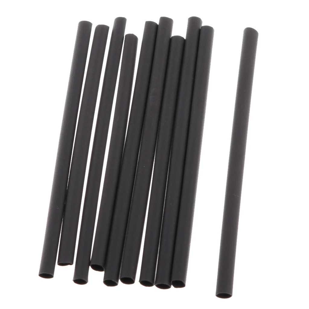 10 Pieces Heat Shrink Tubing Tube Sleeving Wrap Wire Cable Kit 2.5mm Black