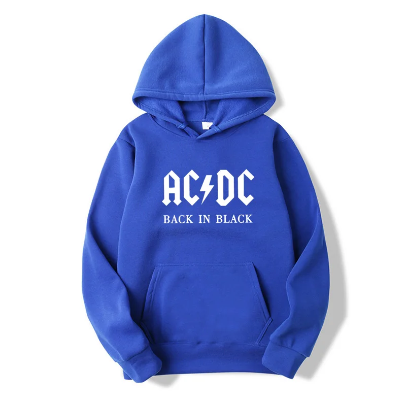 AC/DC Группа рок Харадзюку толстовки женские ACDC черная печатная буква худи с принтом хип хоп Рэп музыка топы с длинными рукавами